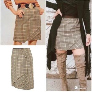 CAbi Pastime Plaid Skirt